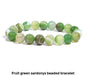 Nye fleksible 10mm Fruit Green SARDONYX Armbånd