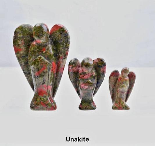 3 Pack Engler Unakite ( 3, 5, 7cm Høyde )