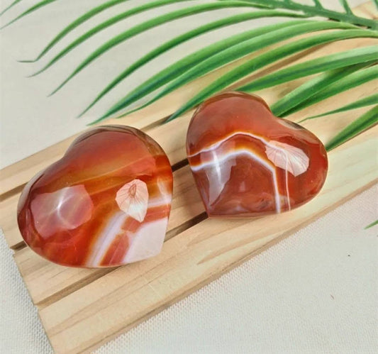 Supervakre Red SARDONYX Hearts, Medium Size 45 - 50mm