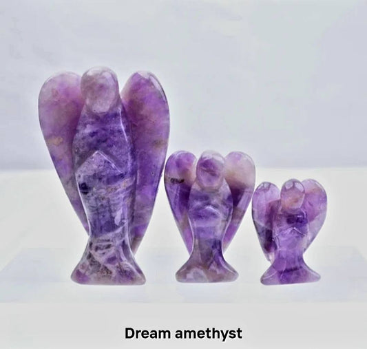 3 Pack Engler i Ametyst ( 3, 5, 7cm Høyde )