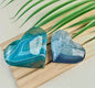 Supervakre Aqua Blue SARDONYX Hearts, Large Size 55 - 60mm