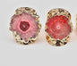 Fashion Ring natural Solar Orange Quartz, Gold Electroplated, Justerbar