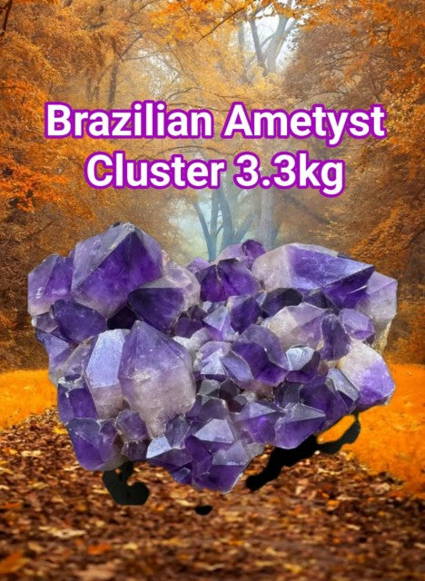 Supervakre BIG XL Brazilian Ametyst Cluster ca. 3.3kg - 20x12x8cm