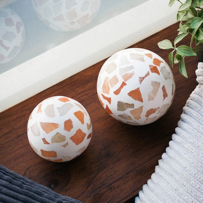 Lekre Selenitt Lamper i Terrazzo Moon Orb Design XLarge Size125x115mm, oppladbart batteri m/remote control, 16 farger