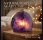 Purple Agate Lamp | Gold Edge Crystal Night Light | Luxury Home Décor