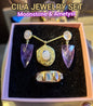 SUMMERDEAL / CILA Moonstone Ring & Necklace + MICCI Ametyst Design Earrings