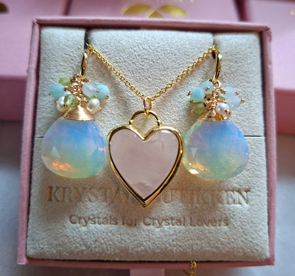 SUMMERDEAL / MICCI DESIGN Classic Earrings + Heart Necklace , Gold Electroplated - 7 Design