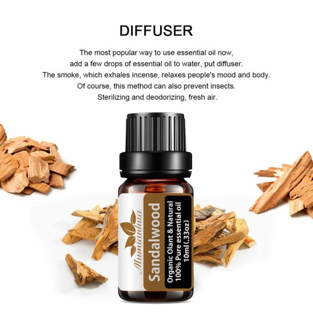 Sandeltre 10ml standard essensiell Aroma Olje for Diffusere