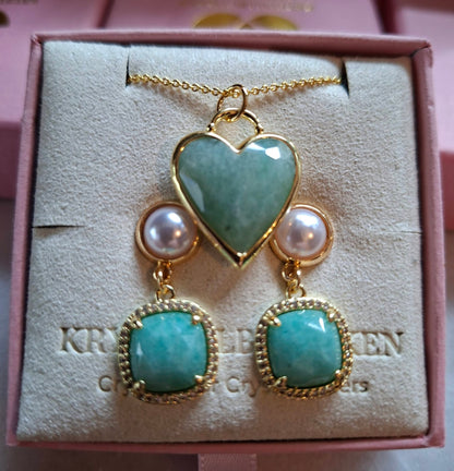 SUMMERDEAL / MICCI DESIGN Classic Earrings + Heart Necklace , Gold Electroplated - 7 Design