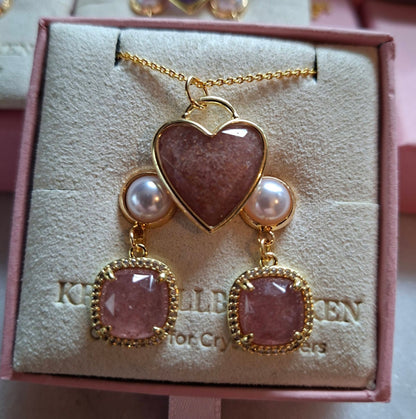 SUMMERDEAL / MICCI DESIGN Classic Earrings + Heart Necklace , Gold Electroplated - 7 Design