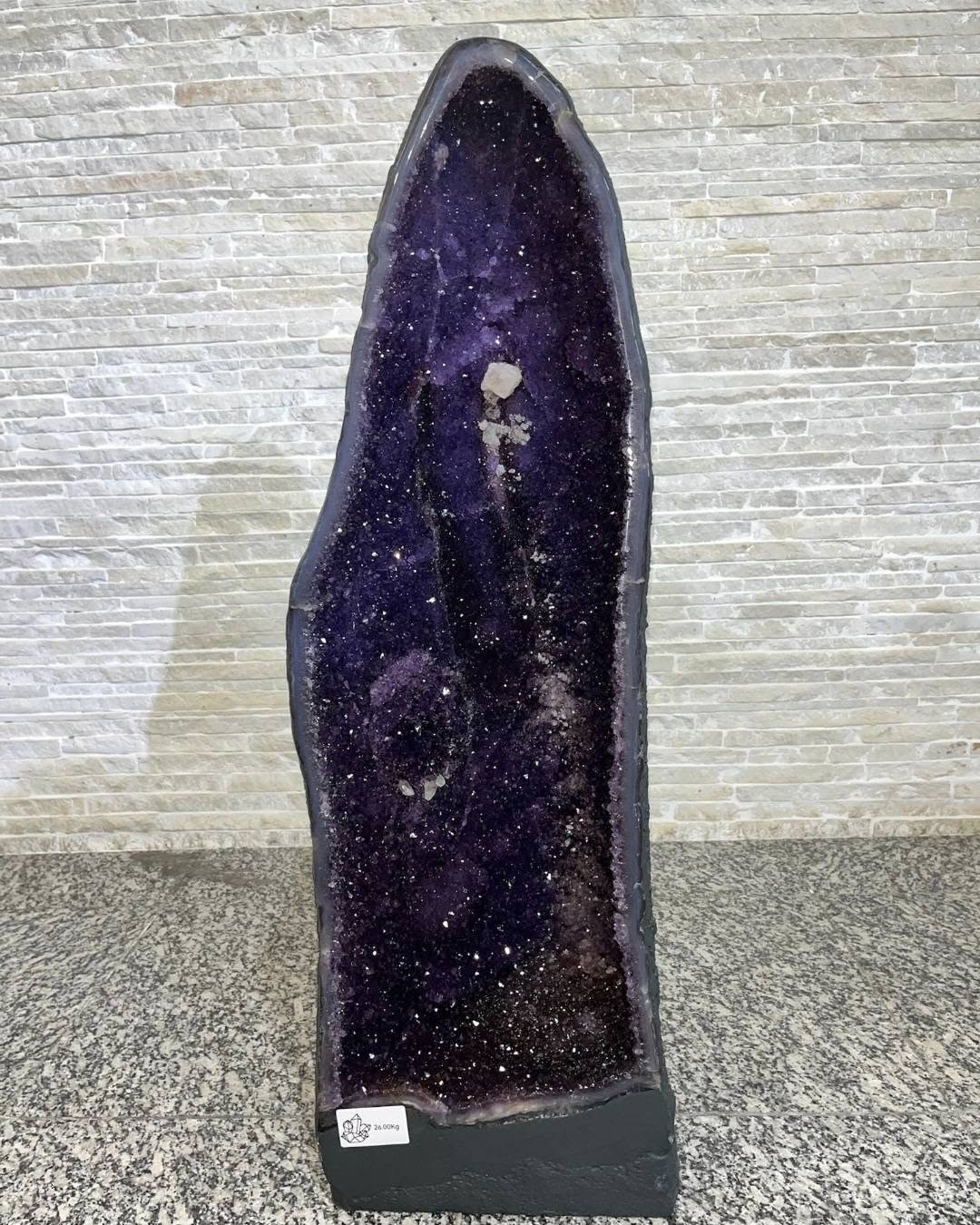 Månedens Utvalget / AMETYST GEODE - Inntil 40% OFF + Fri Frakt - 78x25cm - 28Kg mined in Brazil