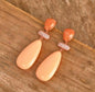Nye MICCI Classic DESIGN Long Drop Aventurine Øredobber, 52x15mm 24KGold Electroplated