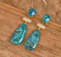 Nye MICCI Classic DESIGN Long Drop Apatite Øredobber, 52x15mm 24KGold Electroplated
