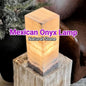 Warm Honey Mexican Onyx Lamp – XL Size 40x15x15cm... Handcrafted Stone Accent Light