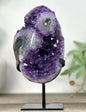 Uruguay Amethyst Crystal Stone with Stalactite Eyes Fomations - MWS3271, 18.5x9.5cm