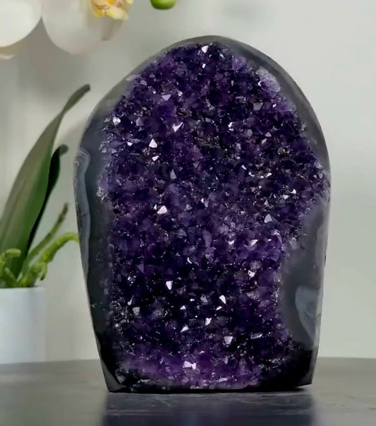 Amethyst Crysta Cathedral with Deep Purple Points,| CBP1222, 14.5x9cm