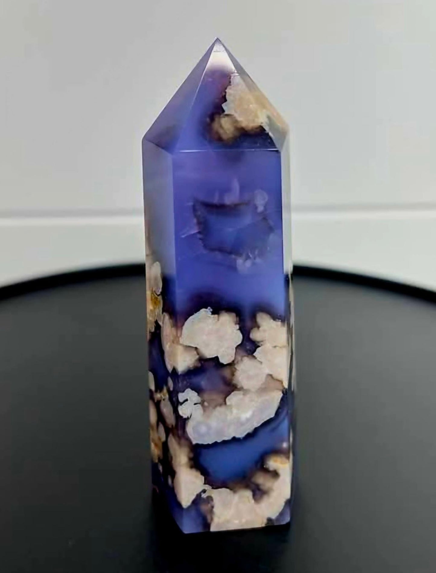 Beautiful Blue Flower Agate Towers, 12 - 14cm