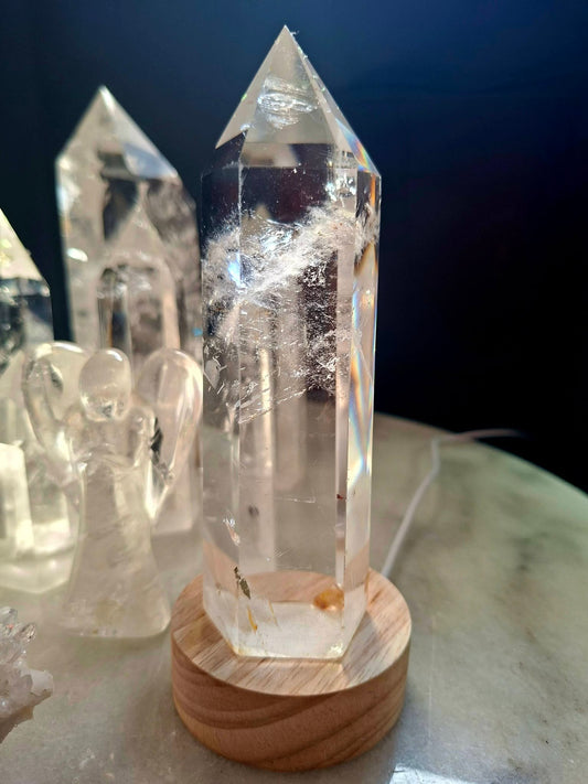 Brazilian Clear Quartz High Quality Tower , ca. 13x4cm - 300 gram, thin&tall