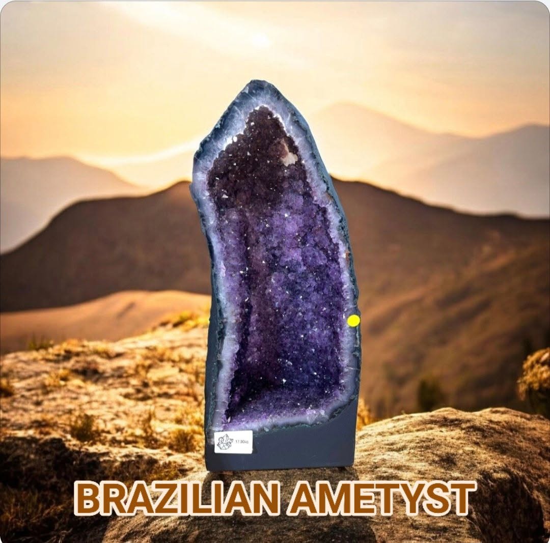 Månedens Utvalgte / Premium Tall AMETYST GEODE - Inntil 40% OFF + Fri Frakt - Unique Natural Ametyst - 48x21cm - 17kg