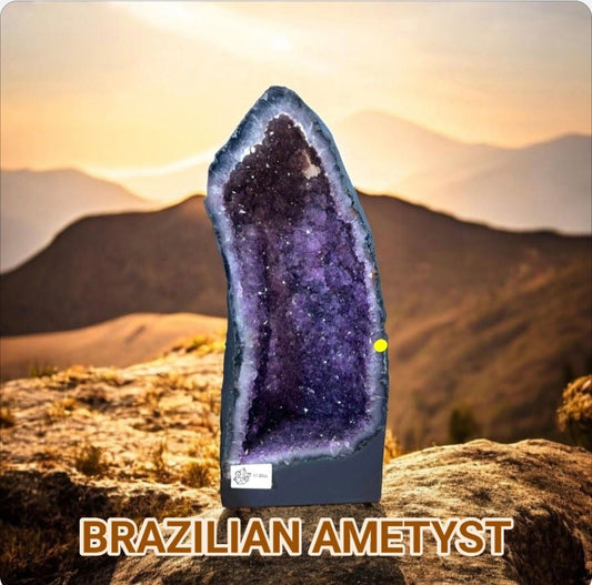 Månedens Utvalgte / Premium Tall AMETYST GEODE - Inntil 40% OFF + Fri Frakt - Unique Natural Ametyst - 48x21cm - 17kg