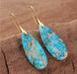 Nye, MICCI Design Bohemian Imperial Turquise Jasper Øredobber, Gold Plated