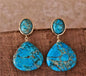 Nye, MICCI Design Bohemian Imperial Turquise Jasper Øredobber, Gold Plated