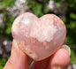 Pink Cherry Blossom AGATE Hearts, 50 - 55mm