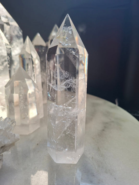 Brazilian Clear Quartz High Quality Tower , ca. 10cm - 200 gram, medium