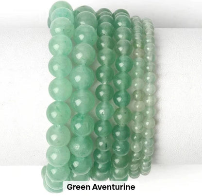 Enkelt og fleksibelt steinarmbÅnd, Green Aventurin