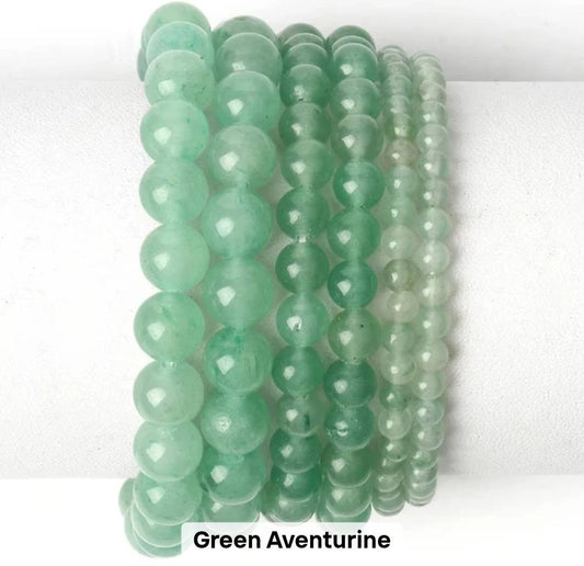 Enkelt og fleksibelt steinarmbÅnd, Green Aventurin