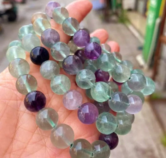 Enkelt og fleksibelt steinarmbÅnd, Fluoritt