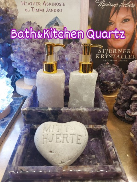 KAMPANJE / NYE RAW ROSE og WHITE QUARTZ SÅPEDISPENSERE !