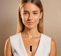 New 2025 Brazil Gem , Natural Rough Black Turmaline Necklace, 18K/Gold Electroplated