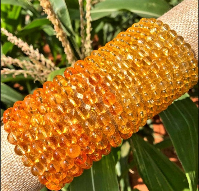 Enkelt og fleksibelt steinarmbÅnd, Citrine