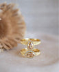 New and beautiful Cila "Analu" Designring, Gold Plated 18K - Morganite Hydro ( Lab Created )