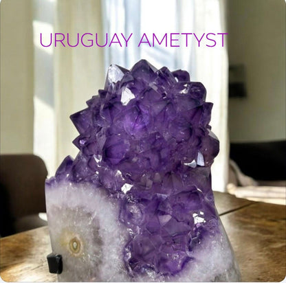 Uruguayan Amethyst Cluster with Large & Shiny Crystals - MWS3308,18.5x10.5cm -1kg