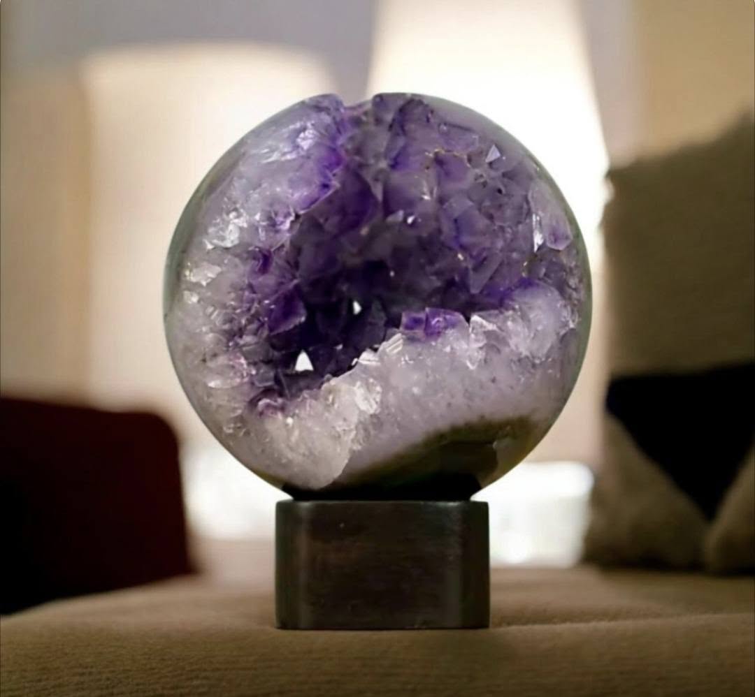 Uruguay Amethyst Druzy Sphere Geode - SPH0205, 86mm