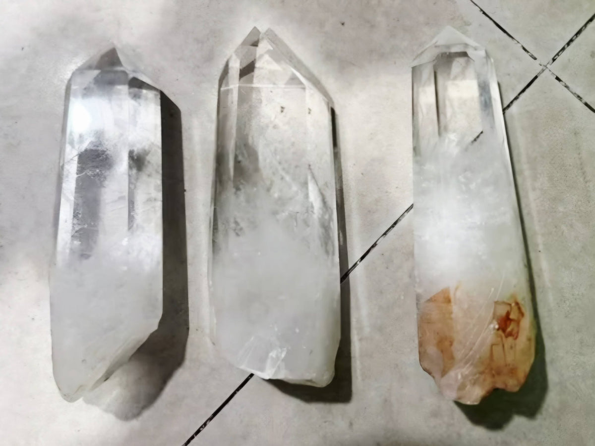 Custom Export Order for Jean - Daniel Favre, Geneva 9 x Clear / White Brazilian Raw Quartz Towers, AA+ Quality