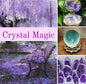 MAGIC CRYSTAL PACK  * White Geode Jewelry Box * Uruguay Freeform Geode * Fluorite Green Sphere w/ledbase