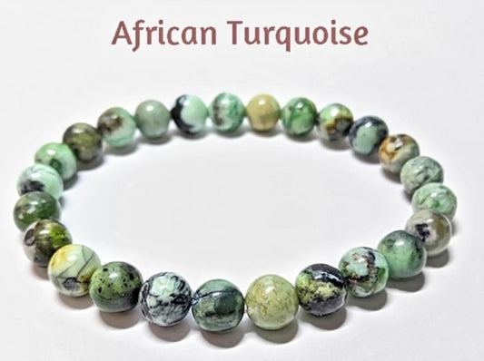 Enkelt og fleksibelt steinarmbÅnd, African Turquise