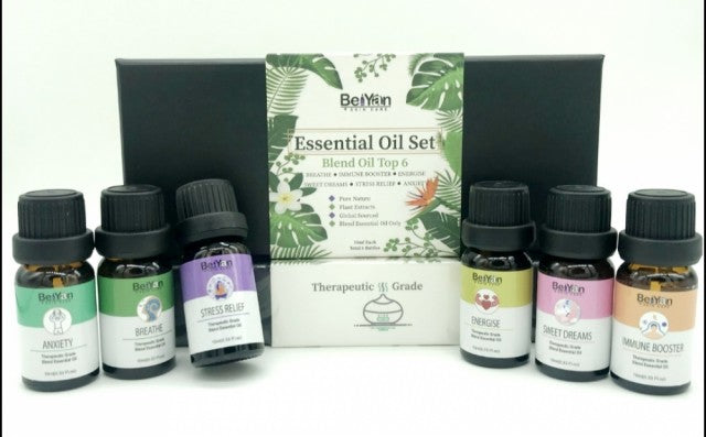 GREENLINE BLEND 6 PACK, 10ml Essensielle Oljer ( Breathe, Energise, Anxiety, Immune Boost, Stress Relief, Sweet Dreams )