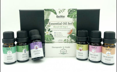 GREENLINE BLEND 6 PACK, 10ml Essensielle Oljer ( Breathe, Energise, Anxiety, Immune Boost, Stress Relief, Sweet Dreams )
