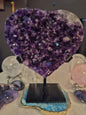 Månedens Utvalgte / A grade Uruguay Amethyst Stone Heart, Large Crystal Heart Carving, Unique Piece, HST0293, 20x17cm - 1.7KG