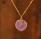 Small Hearts Designkjede 16x16mm - Gold Electroplated -  Light Ametyst