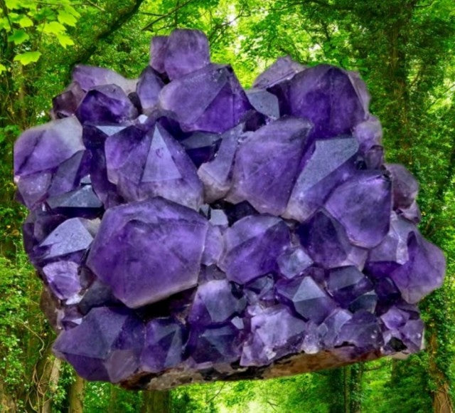 Supervakre BIG XXL Brazilian Ametyst Cluster ca. 5.4kg - 21x16x8cm