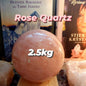 XXL Rosenkvarts Sphere ( Kule ) AAA Kvalitet, ca. 11mm, 2.3 - 2.5kg