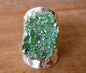 Druzy Green Quartz Ring Gold Electroplated, justerbar