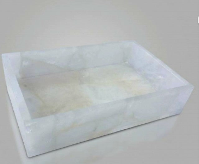 Vakker Hvit Quartz  Decor Brett 20x30cm