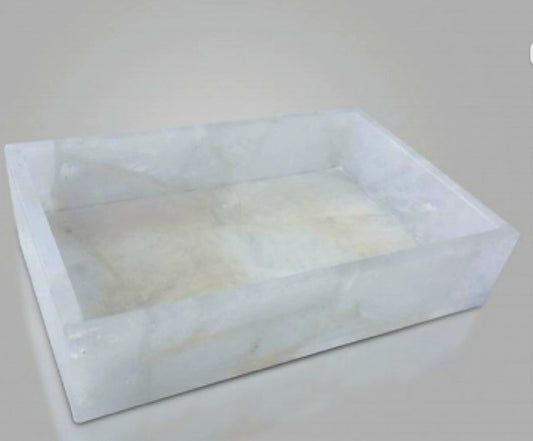 Vakker Hvit Quartz  Decor Brett 20x30cm