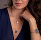 New Brazil Gem Design 2025 / Layered Pendants w/ Natural Ametyst + Selenite Gemstone 18K Gold Plated Necklace